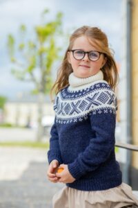 Høyhalset Cortina-genser til barn